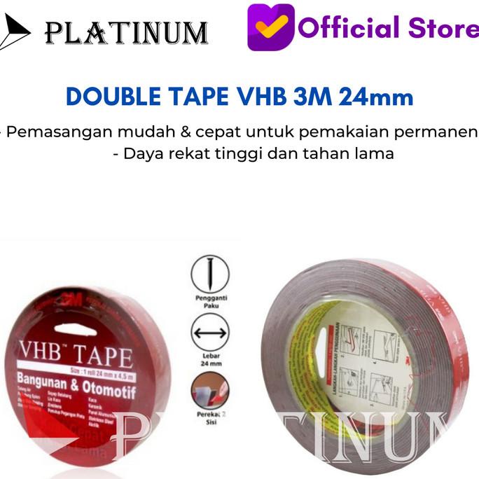 

DOUBLE TAPE 3M VHB AUTOMOTIVE 4900 SIZE 24mm x 4.5m LEM PEREKAT MOBIL platinumcp90 Berkualitas