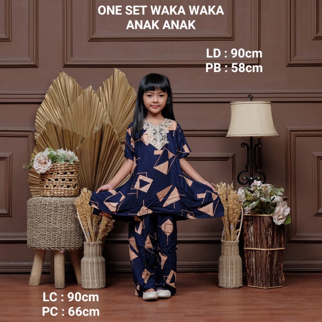 SETELAN CP WAKA VIRAL ANAK-ANAK USIA 6-10 THN // MOTIF KOTAK  // BISA COD // BEST SELLER