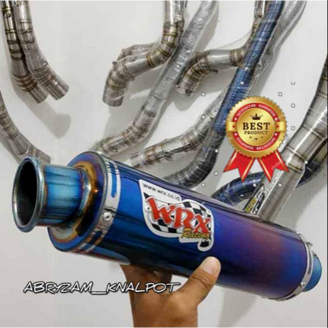 Knalpot Racing WRX Blue Moon Full Biru Silincer Only atau Tabung Saja