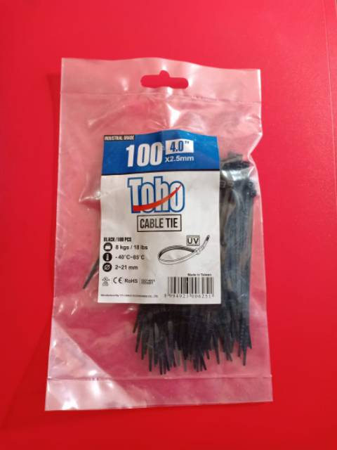 Cable tie 2.5 x 100 (tersedia warna putih dan hitam)