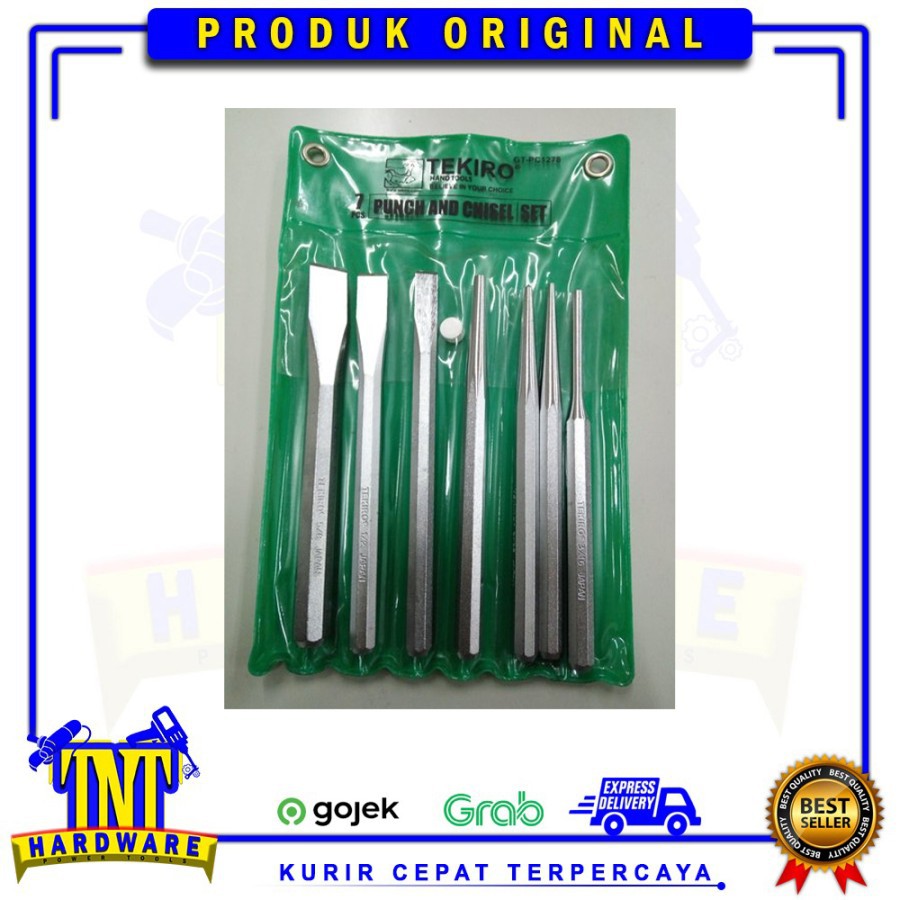 TEKIRO PAHAT BETON / PAHAT BUBUT / CHISEL PAHAT BESI SET 7 PCS