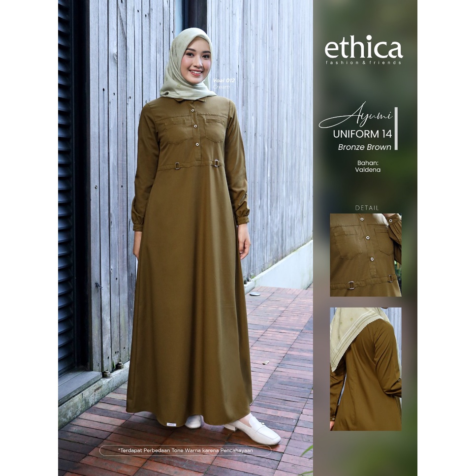 AYUMI UNIFORM 14 BROWNZE BROWN, BAJU GAMIS KEKI