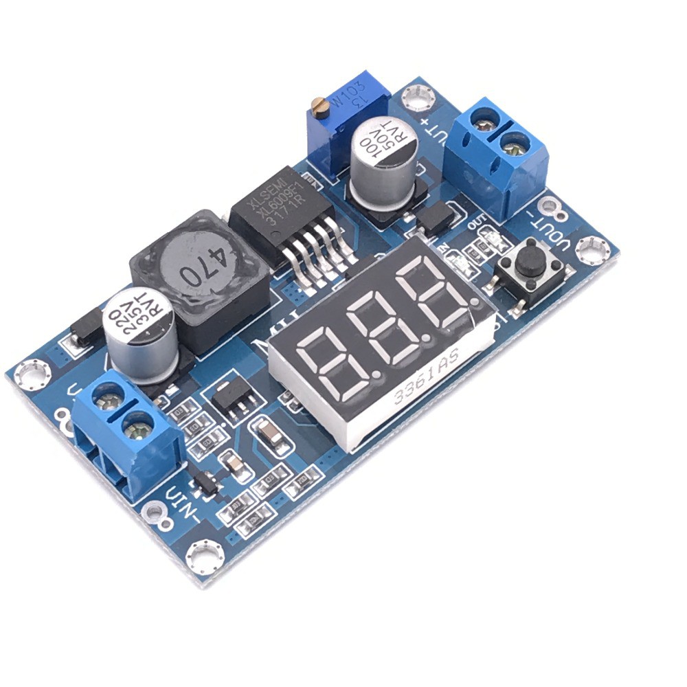 XL6009 with Display Step Up Boost Module DC To DC Converter Voltmeter