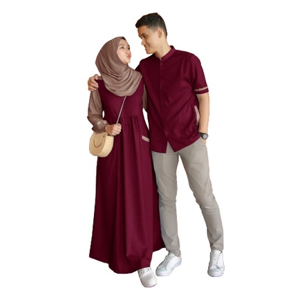 FAREL COUPLE Baju Pasangan / MUSLIM COUPLE TERLARIS / Baju Couple / Couple / Kapelan / Baju serimbit
