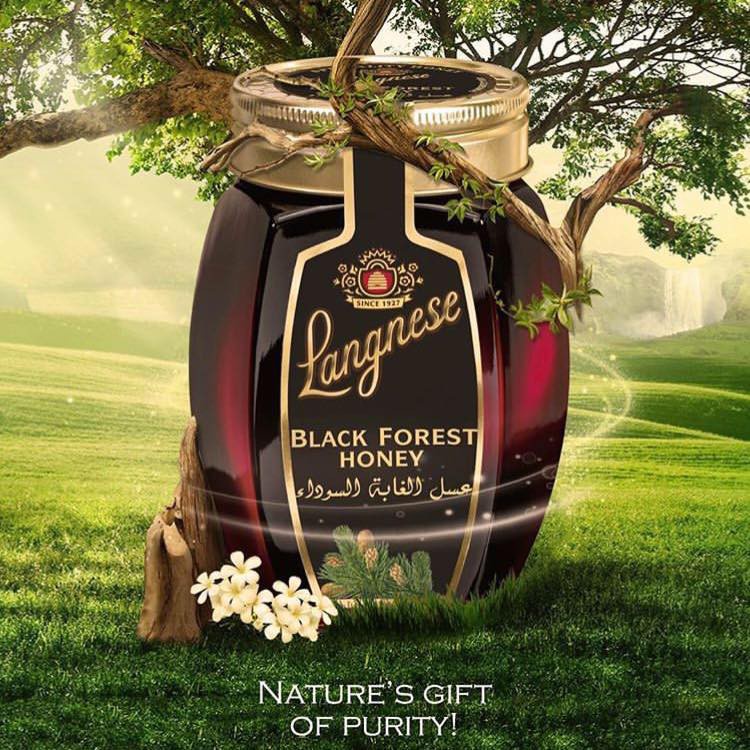 Langnese Black Forest Honey 500 gr - Madu Hutan Hitam