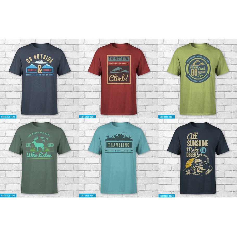 95 T-Shirt Designs Bundle - Photoshop &amp; Illustrator