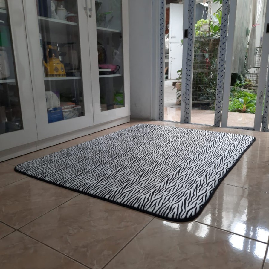 Karpet Busa FONIX Malaysia Bulu Super Lembut Anti Slip 100 x 150 Minimalis F104, Rasfur Korea-2