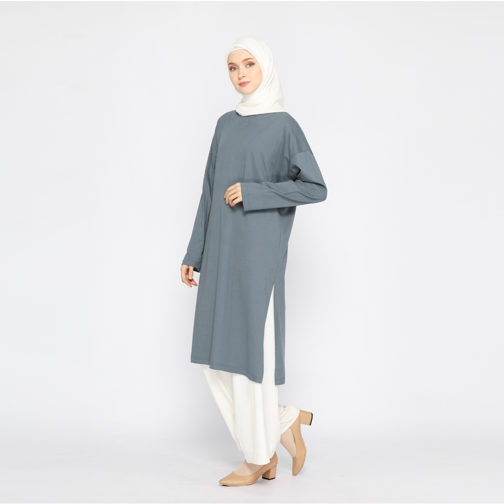 Baju Tunik Wanita Kaos Oversize Hijab Friendly Cotton Super comfy Adem Anti Gerah