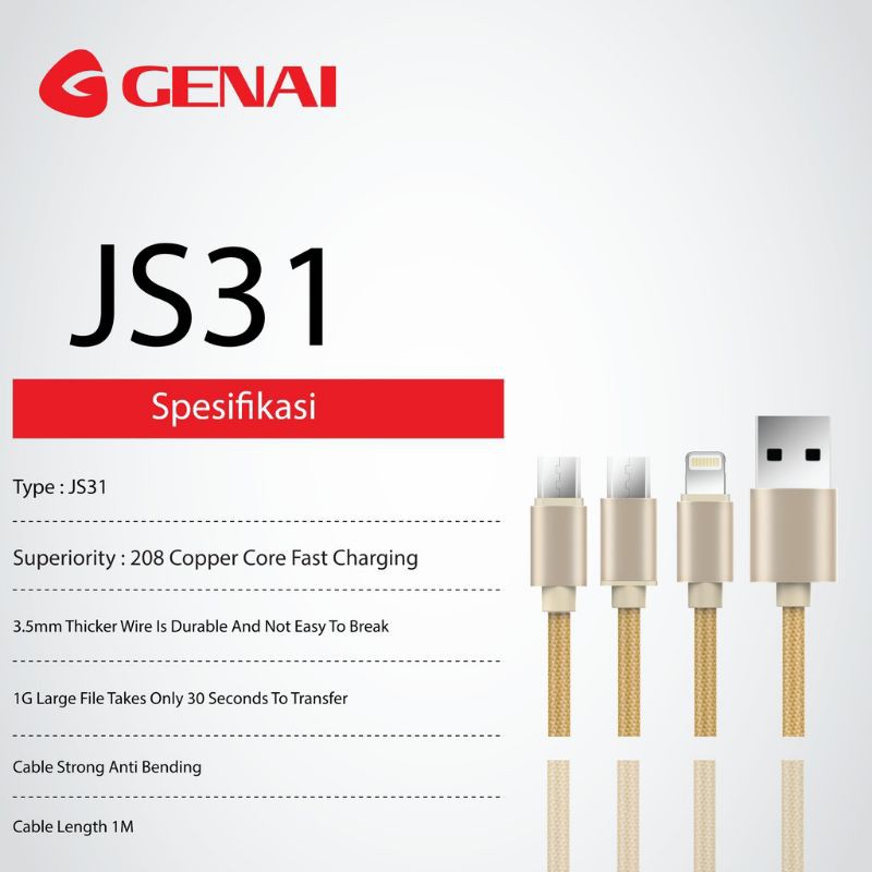Usb cable 3in1 Genai