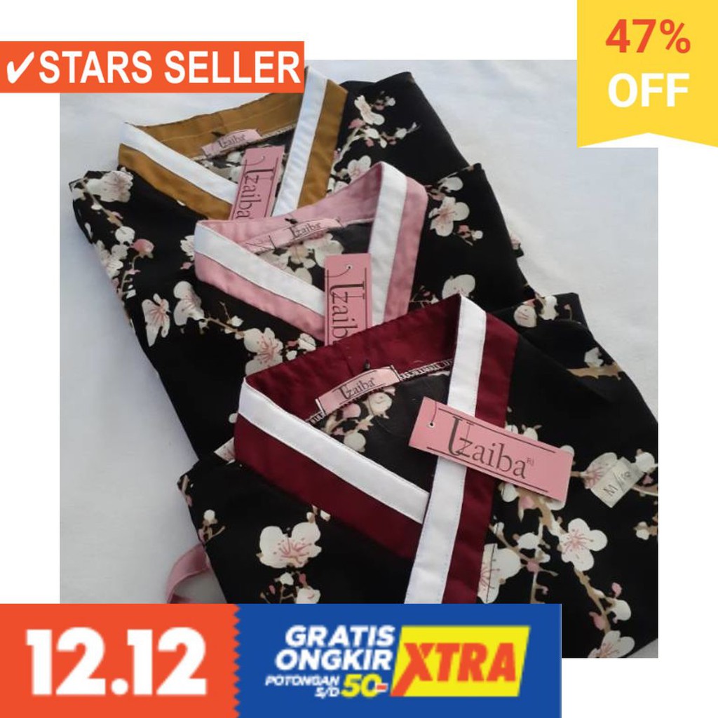 BAJU LEBARAN PAKAIAN MUSLIMAH SYARI BERGO BALOTELI / Gamis Hanbok Sakura