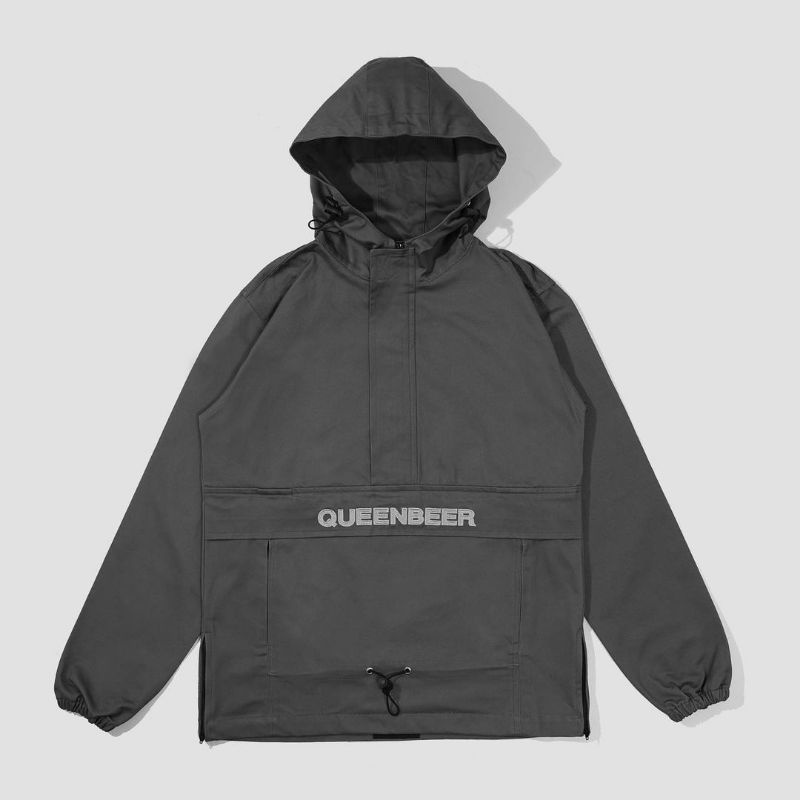 " CLAYTON "  GRAY Cagoule Canvas jacket by Queenbeer