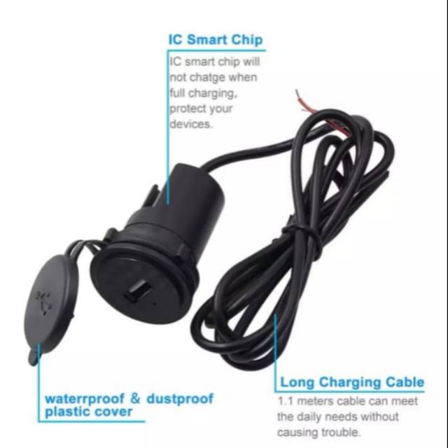 Motorcycle phone Charger Charging Casan Chasan Motor Anti air Stang Waterproof