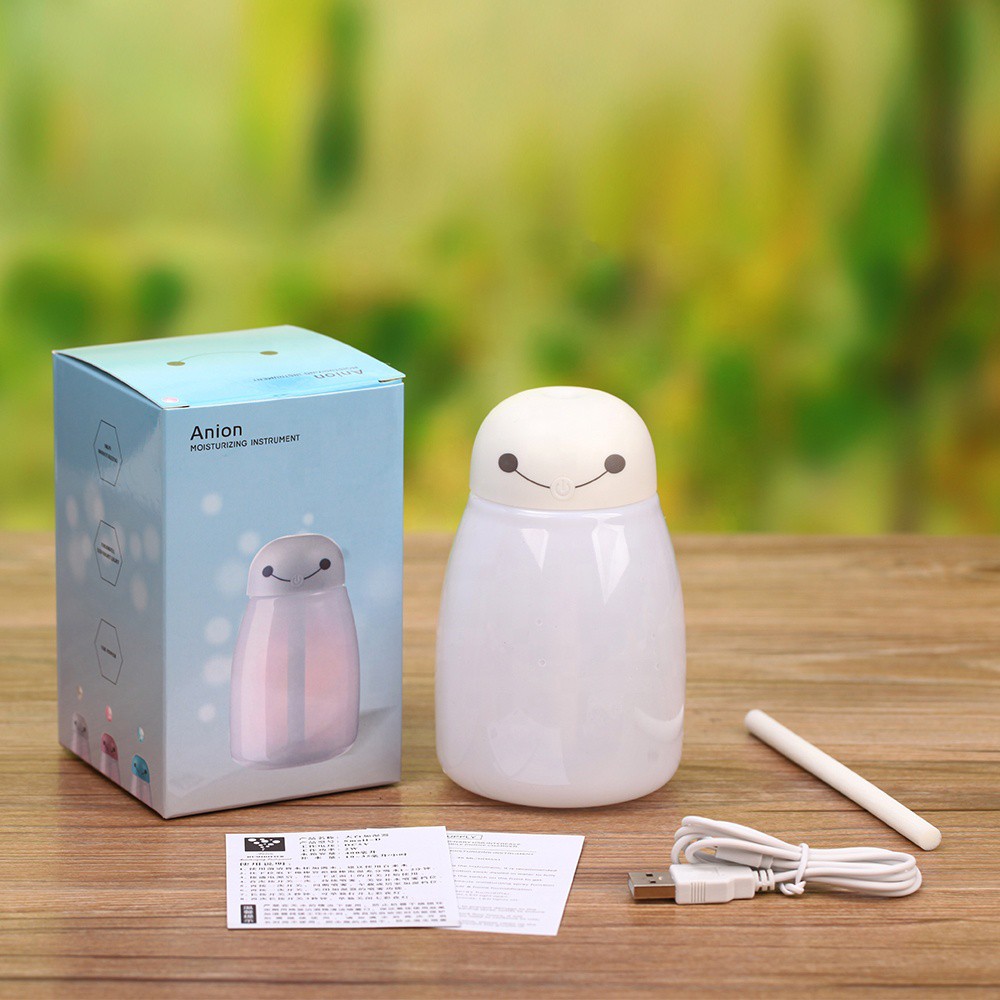 Pengharum Ruangan Mobil Aromatherapy Air Humidifier Baymax LED RGB 400ml