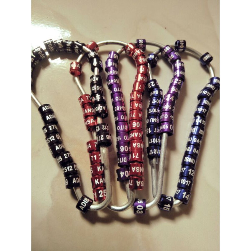 Ring perkutut MURAH!!  Harga per set/25 biji model laser. bisa pesan nama/custom