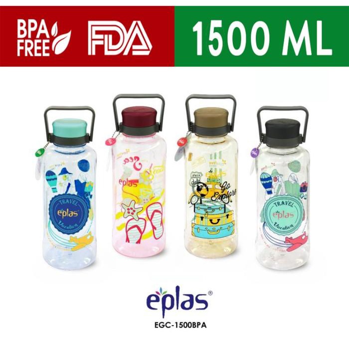 Botol Air Tumbler Tritan With Handle 1500ml EPLAS BPA FREE EGC-1500BPA