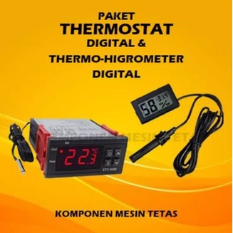 Paket Thermostat Termostat Digital STC-1000 Termometer Higrometer Thermometer Hygrometer Mesin Tetas Telur Penetas