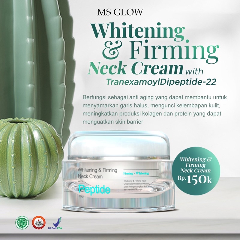 Whitening &amp; Firming Neck Cream Ms glow / Neck Cream ms glow / Cream leher / Whitening neck cream