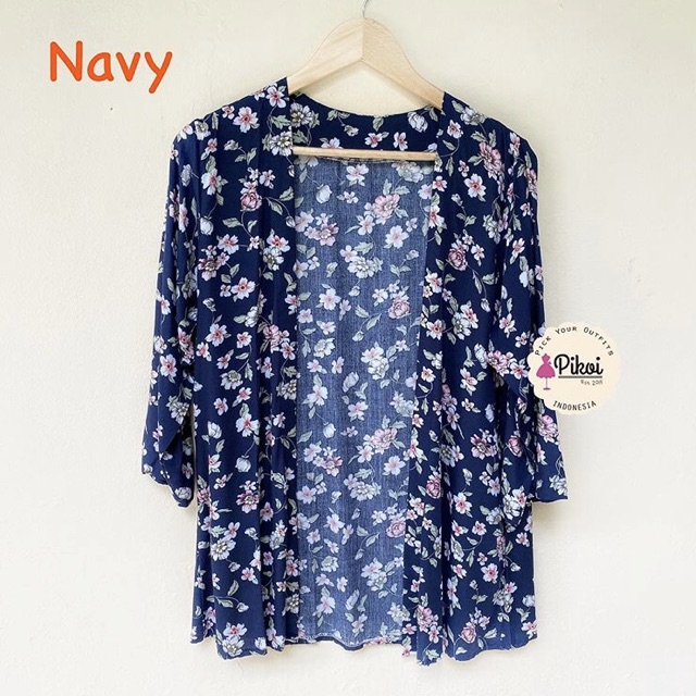 Cardigan panjang wanita / cardigan summer lucu / floral outer murah / luaran bunga katun mura / 2220