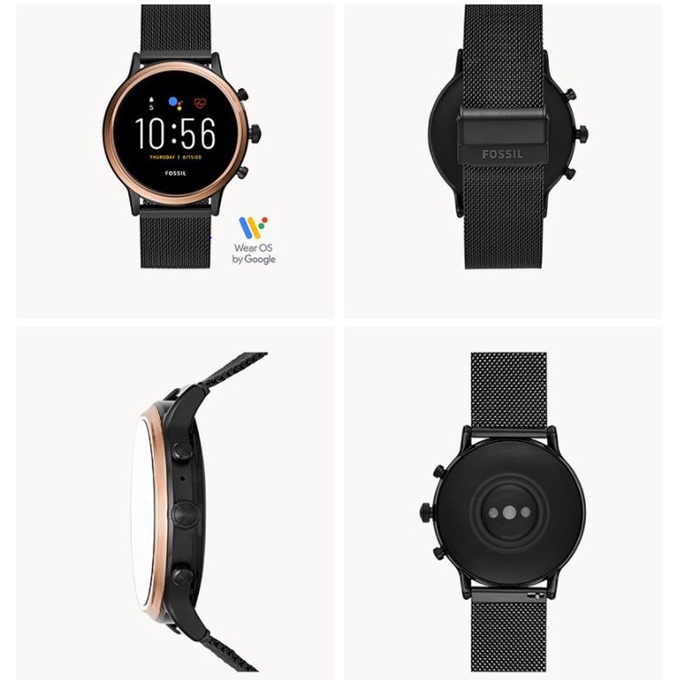 Jam tangan wanita Fossil Original Gen 5 Smartwatch Julianna HR Smoke Stainless Steel FTW6036