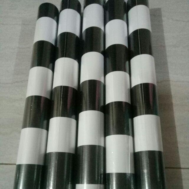 Genaris Wallpaper Polos Hitam Putih Kmk 10474 Wallpapaer 10meter X 45cm Wallpaper Dinding Sticker