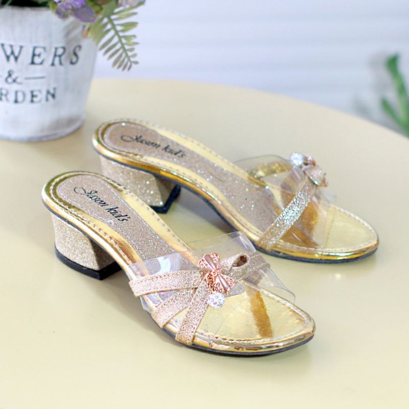 Sandal Heels Anak Perempuan Jelly Mika Pita Hak Tahu 3 Cm Sendal Sepatu Anak Cewe AG01