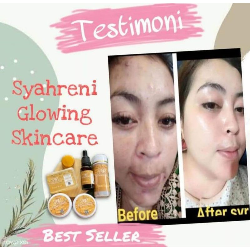 BISA COD BPOM PAKET LENGKAP SYAHRENI GLOWING SYR SYAHRAENI SET ORI PREMIUM KRIM SIANG WAJAH BEAUTY-7