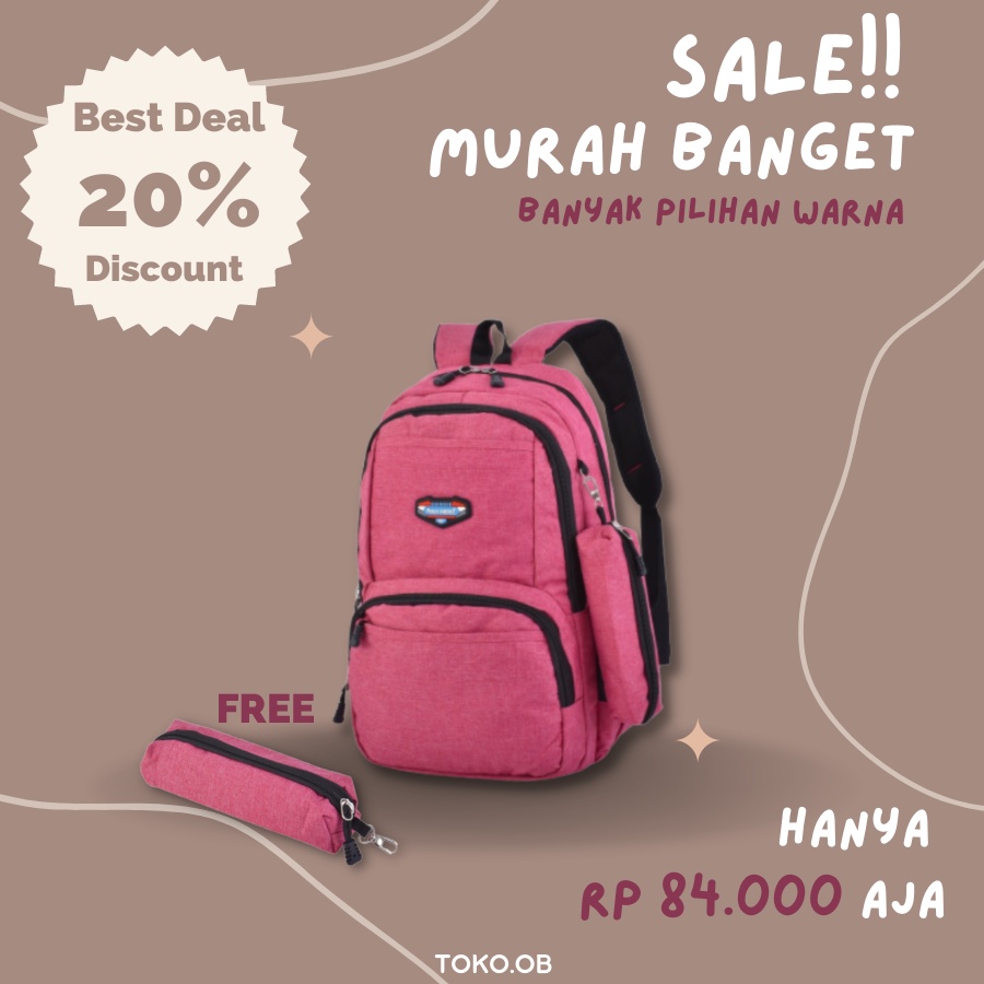 (Toko OB) Tas Murah Fashion Wanita Polo Hiero 6894 Tas Sekolah Ransel Import Backpack Fashion Cewek