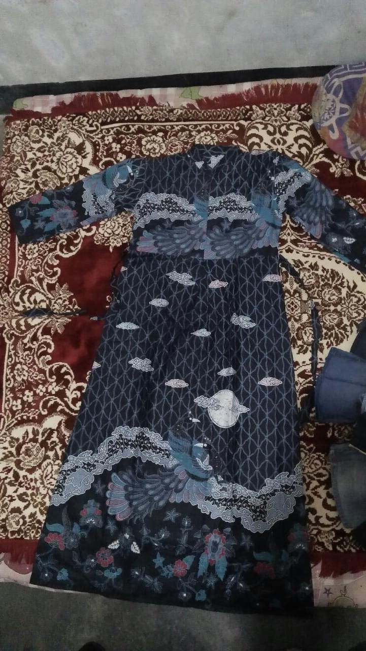 (new 2021) Gamis Batik Jumbo Couple Ld 100 Ld 104 Ld 110 Ld 120 Super Jumbo Motif Mego Abu