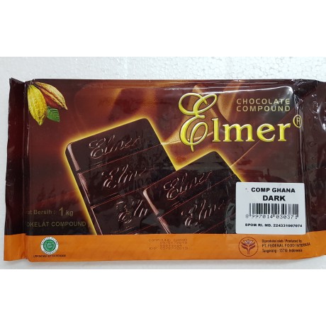 

Elmer Chocolate Compound Dark Ghana 1kg promo