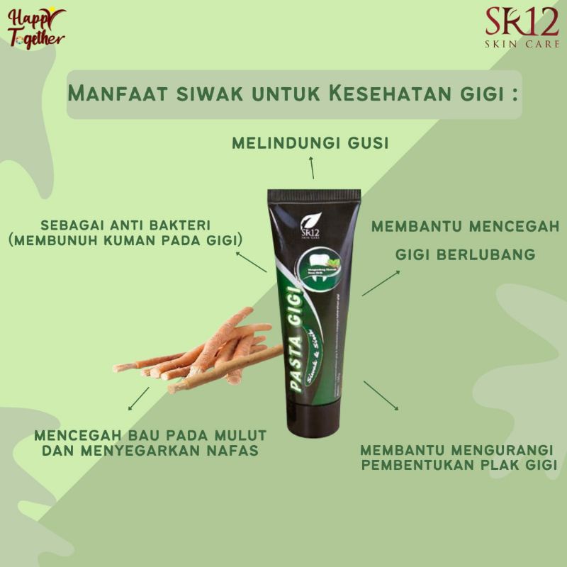 PASTA GIGI SIWAK DAN SIRIH ALAMI BPOM SR12 HERBAL SKINCARE - ODOL HALAL PENCEGAH GIGI BERLUBANG BAU MULUT