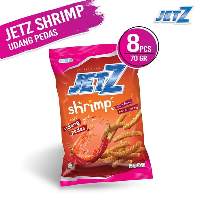 

JetZ Shrimp Udang Pedas 70 Gr 8 Pcs
