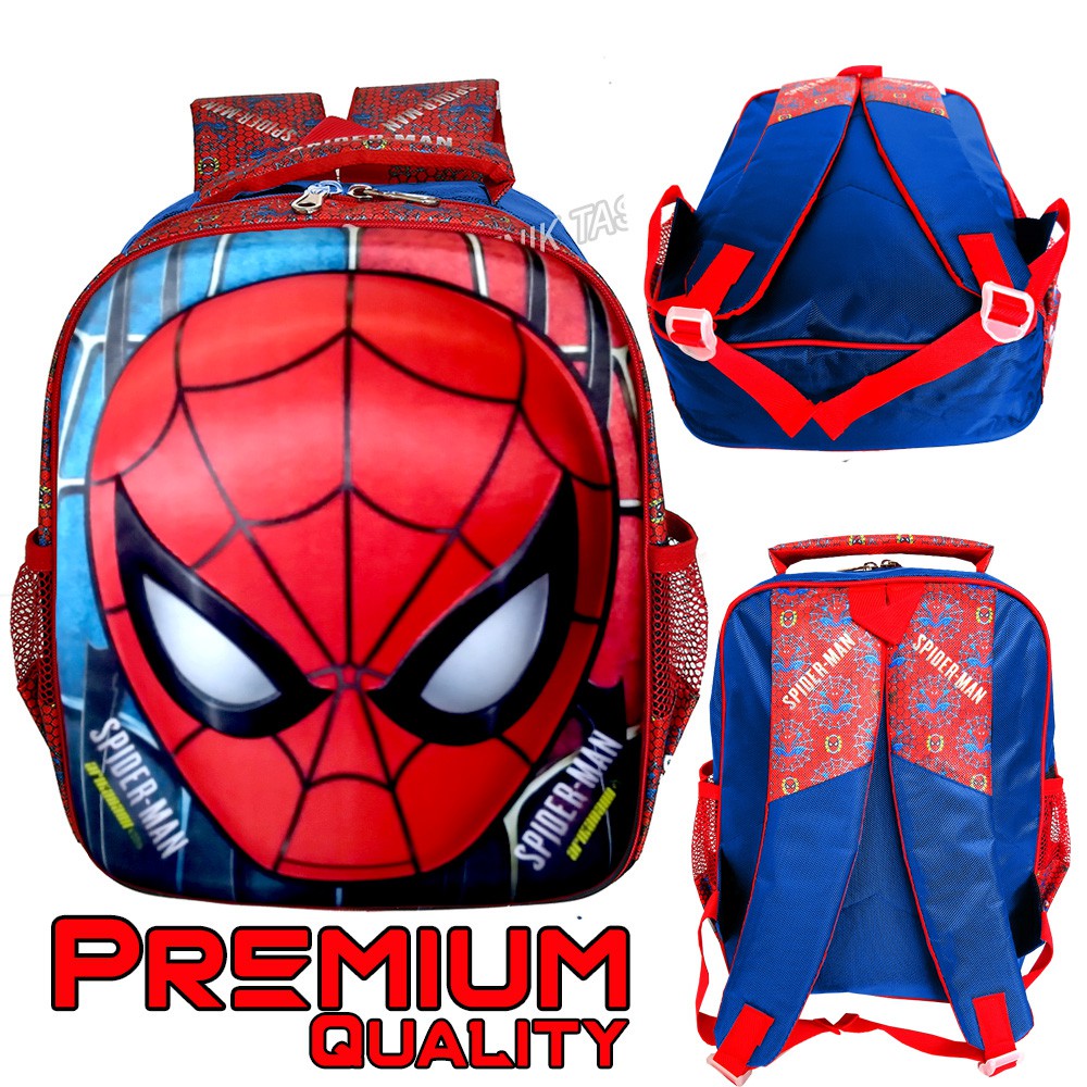 PREMIUM Tas Sekolah Anak Laki laki SD Tas Anak Karakter Spiderman Ironman Cars Tas Ransel Anak