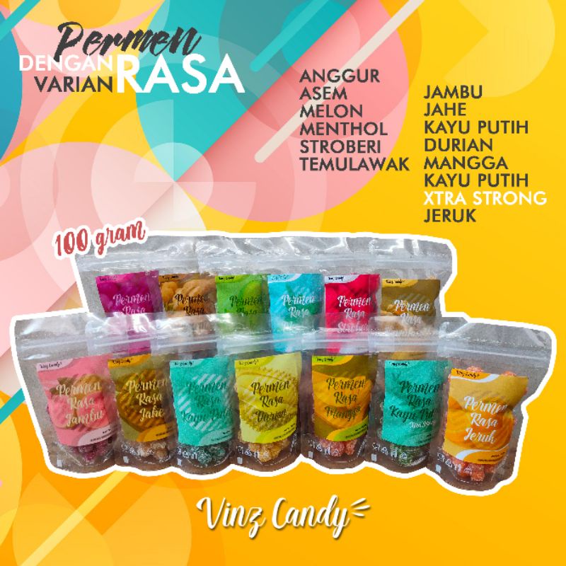 

Permen kayu putih Asem Jahe Temulawak Vinz Candy kemasan 100gr