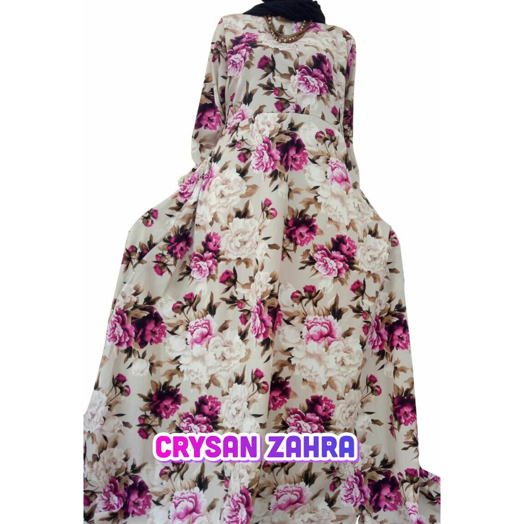 Gamis Monalisa Zahra Crysan Zawhara Syari Dress Maxi standar dan XXL Jumbo
