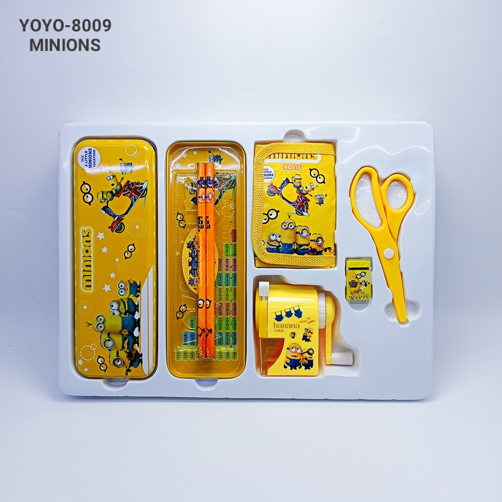 Stationery Set impor Lengkap dengan Pengerot Pensil GGMM YOYO-8009