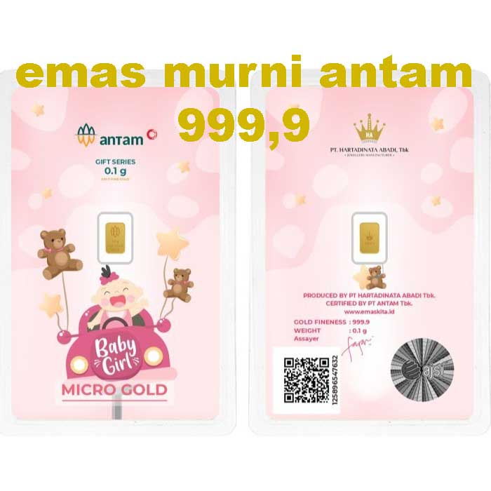 Emas Logam Mulia Antam 0.1Gram Asli