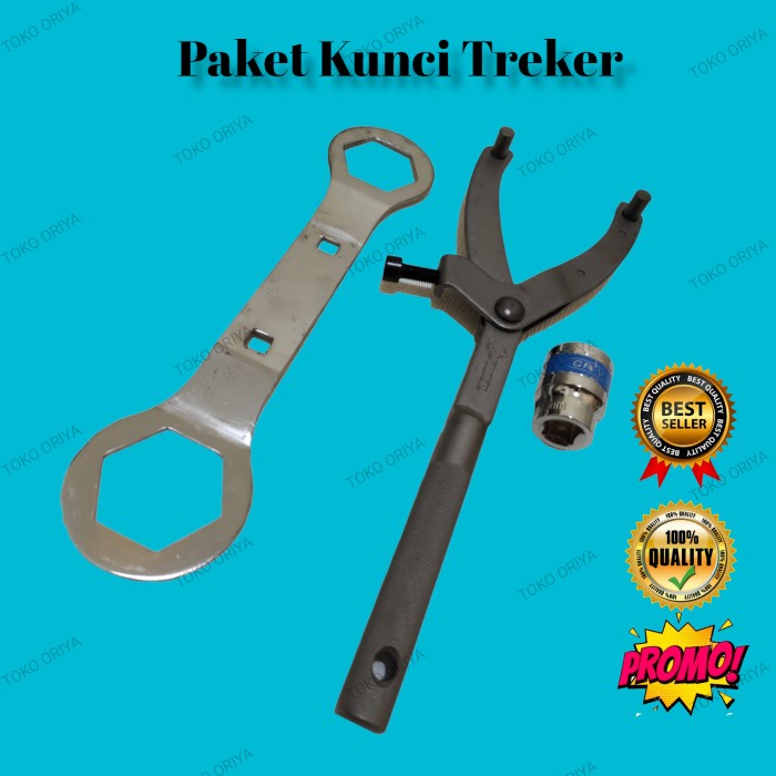 Kunci Treker Cvt Motor Matic + Kunci 39 X 41 Tebal + Shock 22