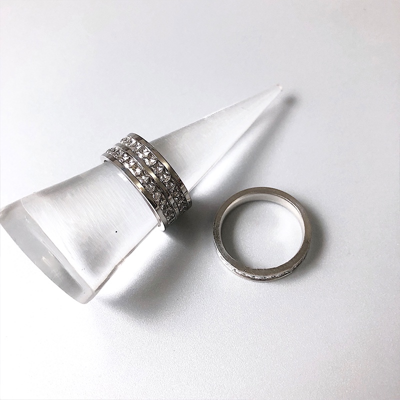 Cincin Titanium Wanita Anti Karat Fashion Korea Aksesoris Mode