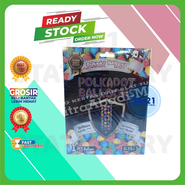 

BALON SON HURUF POLKADOT GZ275-I