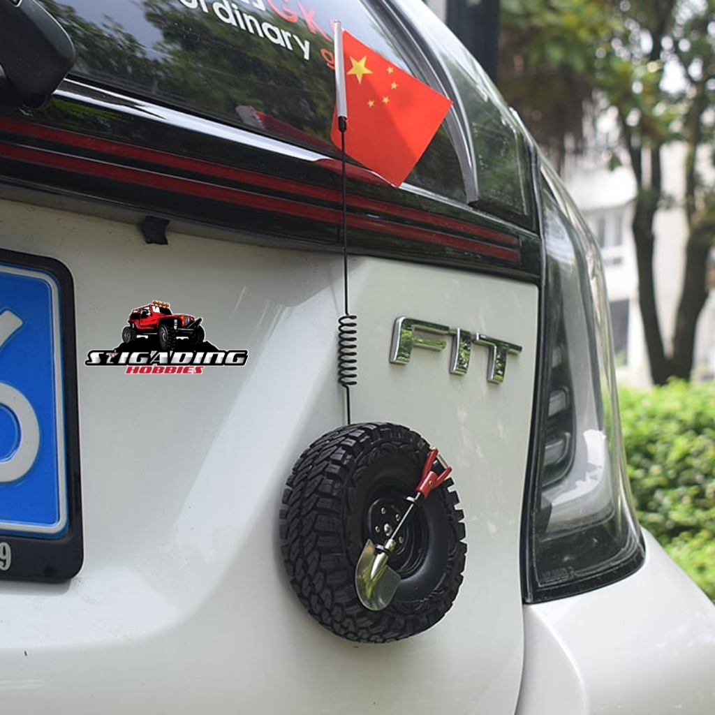 SPARE TIRE FOR 1/10 VELG METAL, SEKOP DAN ANTENA RC ADVENTURE
