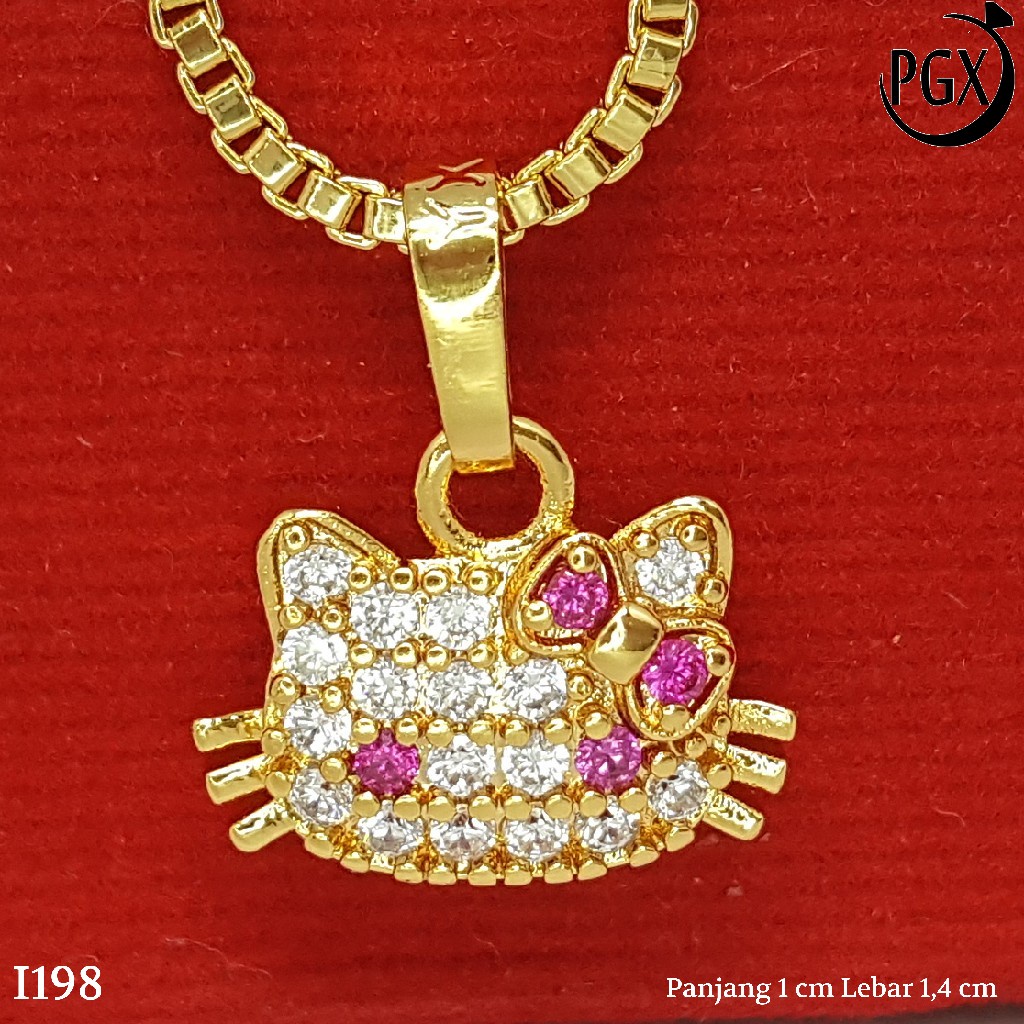 PGX Liontin Kalung Xuping Wanita Perhiasan Lapis Emas Aksesoris Fashion - I198