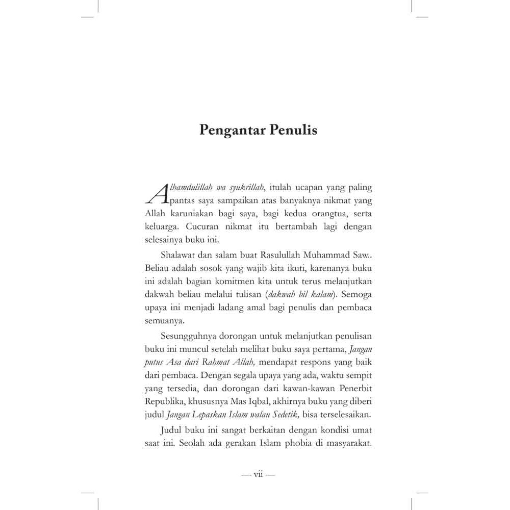 Buku Agama Islam - Jangan Lepaskan Islam Walau Sedetik - Republika Penerbit - Original-3