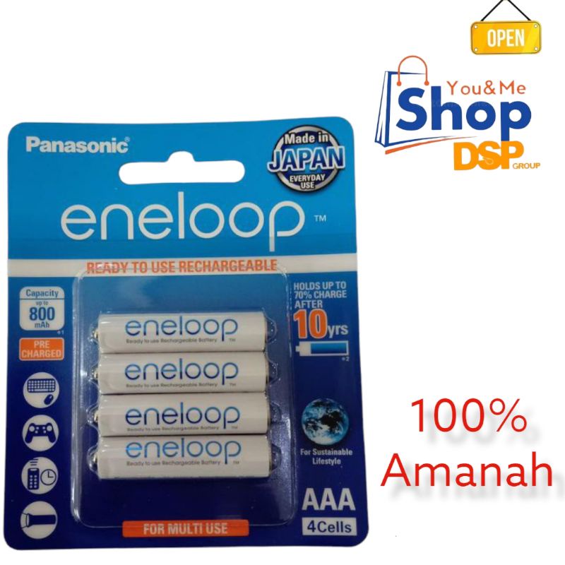 baterai charger eneloop putih A3 AAA made in japan Panasonic