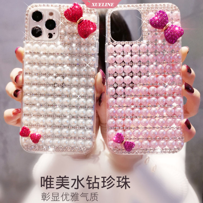 Iphone 7 Plus 8plus 6plus 6Splus XR 5S SE X XS Max Phone Case Luxury Pearl Phone Case Two-in-one Marble Pattern Soft Silicone Protective Cover Xueling