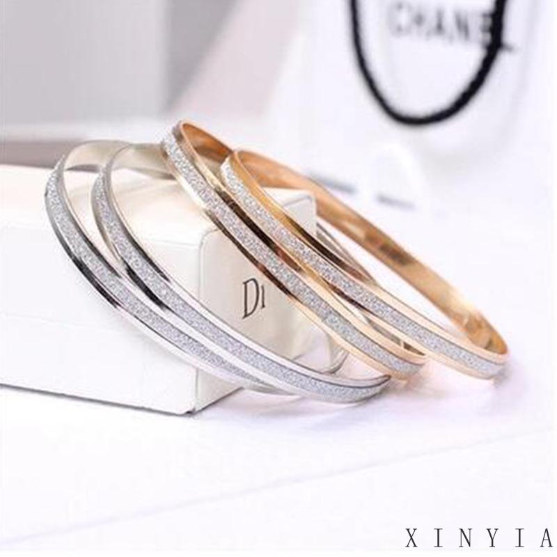 Xia.id Gelang Tangan Wanita Desain Bulat Ganda Simple