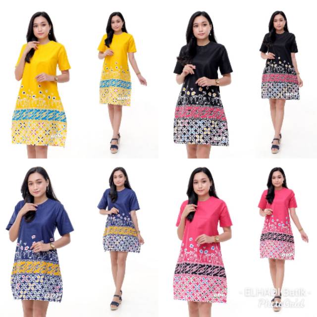 DRESS BATIK KANTOR. ATASAN CEWEK