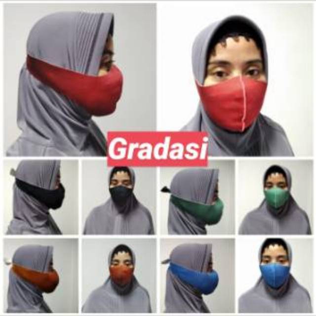 MASKER KAIN HIJAB SECUBA PREMIUM (3 WARNA)