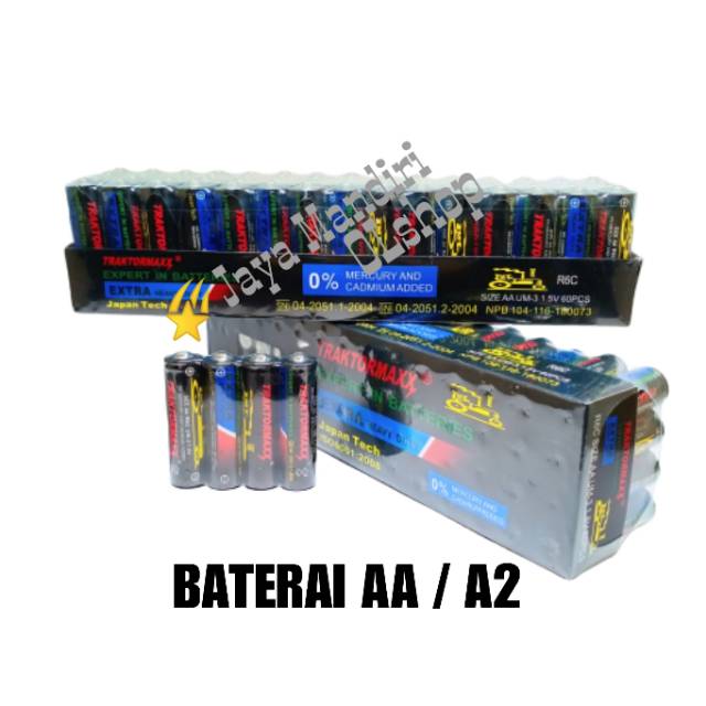 Baterai AA /A2 Battery AA /Batere Traktormaxx AA A2 R6C Non Mercury 1.5 Volt (4 pics)