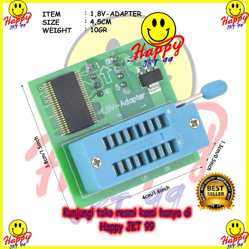 [ HAPPY JKT 99 ] SOKET SOCKET ADAPTER CONVERTER 1.8V 1,8 V 1.8 1,8v FLASH BIOS ORIGINAL