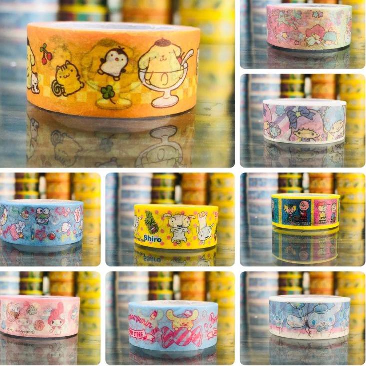 

QYM ➜ washi tape sanrio, snoopy dan doraemon 44 ☆